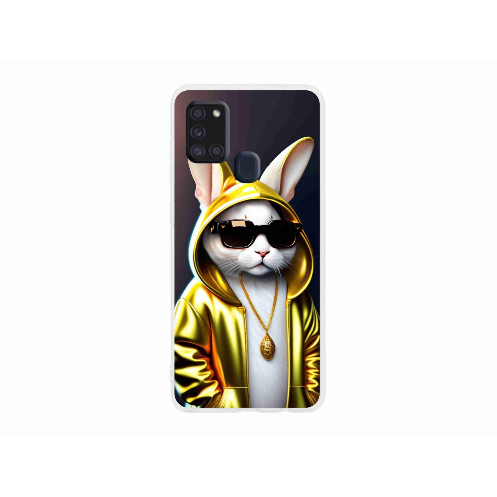Gél borítás mmCase Samsung Galaxy A21s készülékhez - cat boss