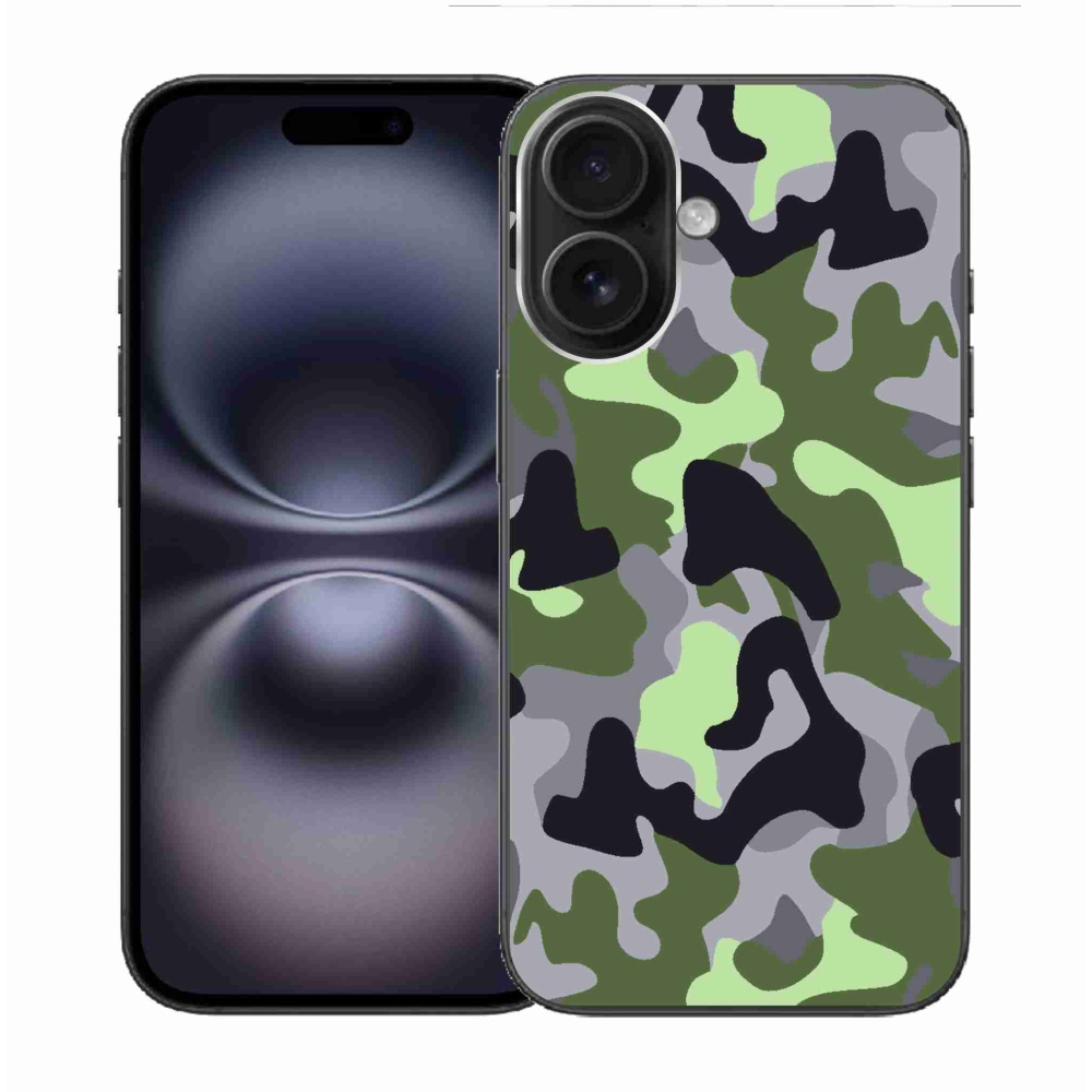 Gél borítás mmCase iPhone 16 készülékhez - terepszínű minta 7