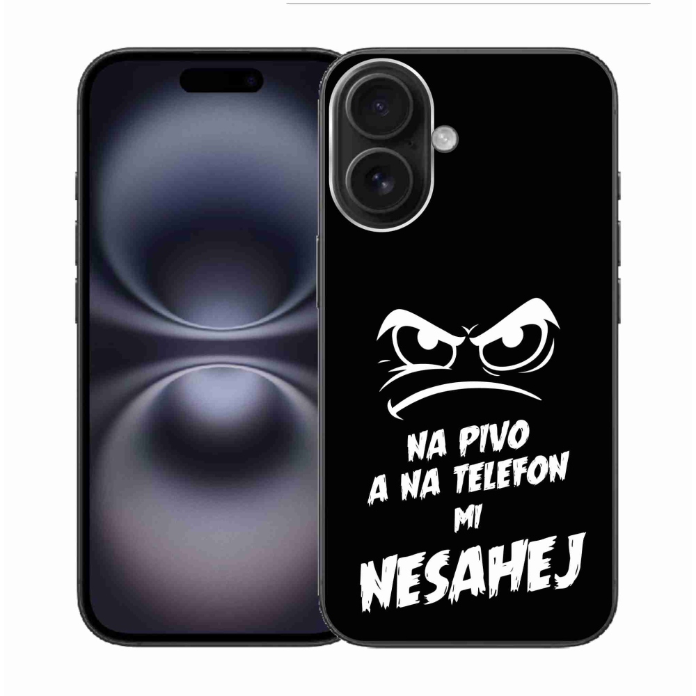 Gél borítás mmCase iPhone 16 - sör motívum 2 fekete háttérrel