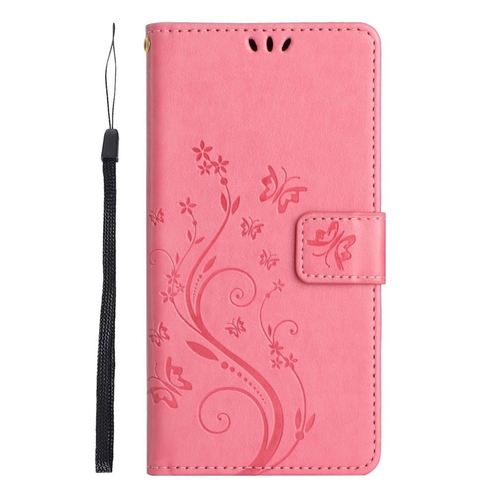 Virágok könyv tok Xiaomi Redmi Note 14 Pro 5G/Poco X7 5G - rózsaszínű