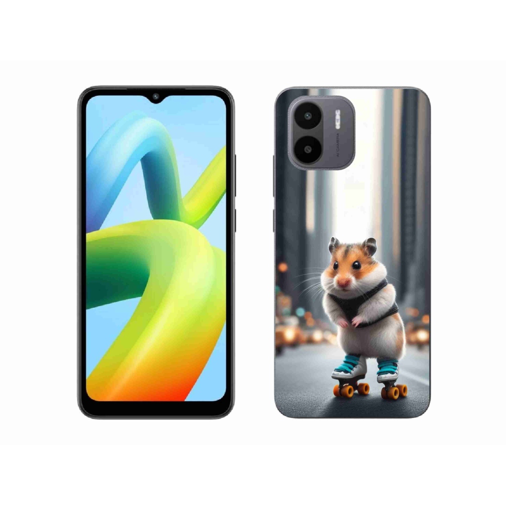 Gél borítás mmCase a Xiaomi Redmi A1/Redmi A2 készülékhez - hörcsög a korcsolyán