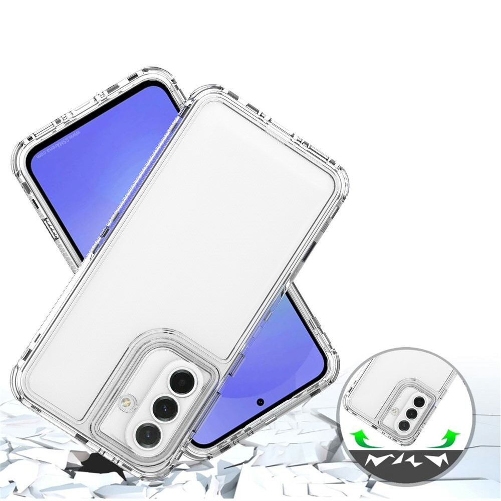 Akril zselés tok kerettel a Samsung Galaxy A37 5G/A36 5G/A56 5G/A56 5G képernyőjének védelmére - átlátszó