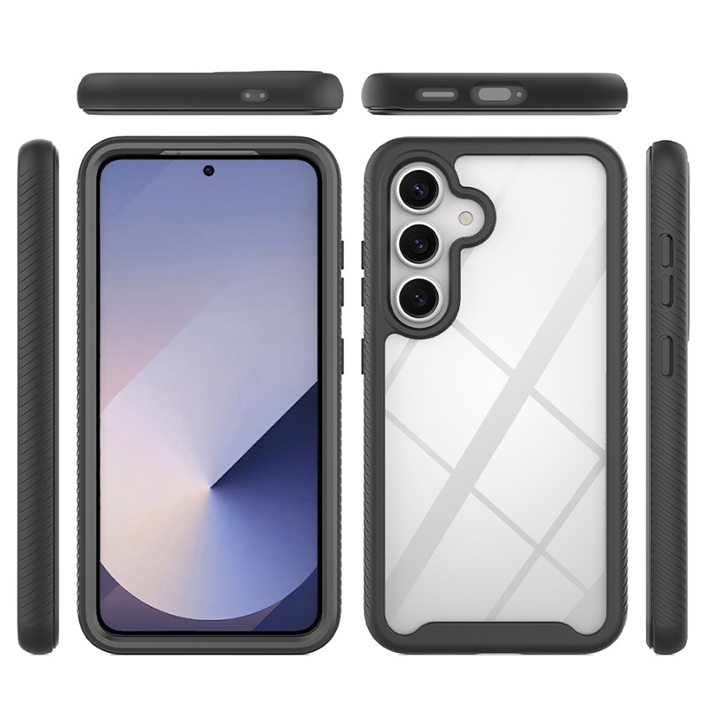 Akril zselés tok kerettel a Samsung Galaxy A37 5G képernyőjének védelmére - fekete