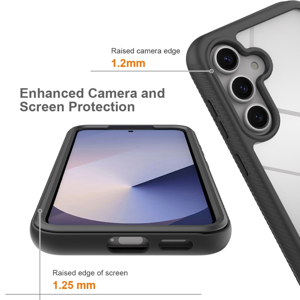 Akril zselés tok kerettel a Samsung Galaxy A57 5G képernyőjének védelmére - fekete