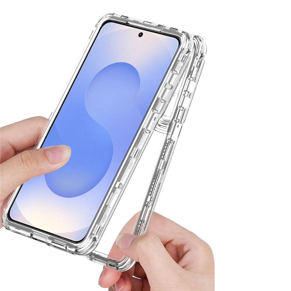 Akril zselés tok kerettel a Samsung Galaxy S26+ képernyőjének védelmére - átlátszó