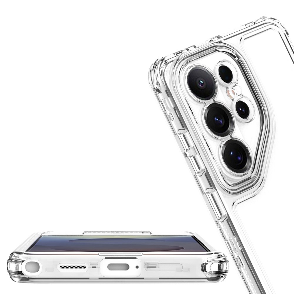 Akril zselés tok kerettel a Samsung Galaxy S26 Ultra képernyőjének védelmére - átlátszó