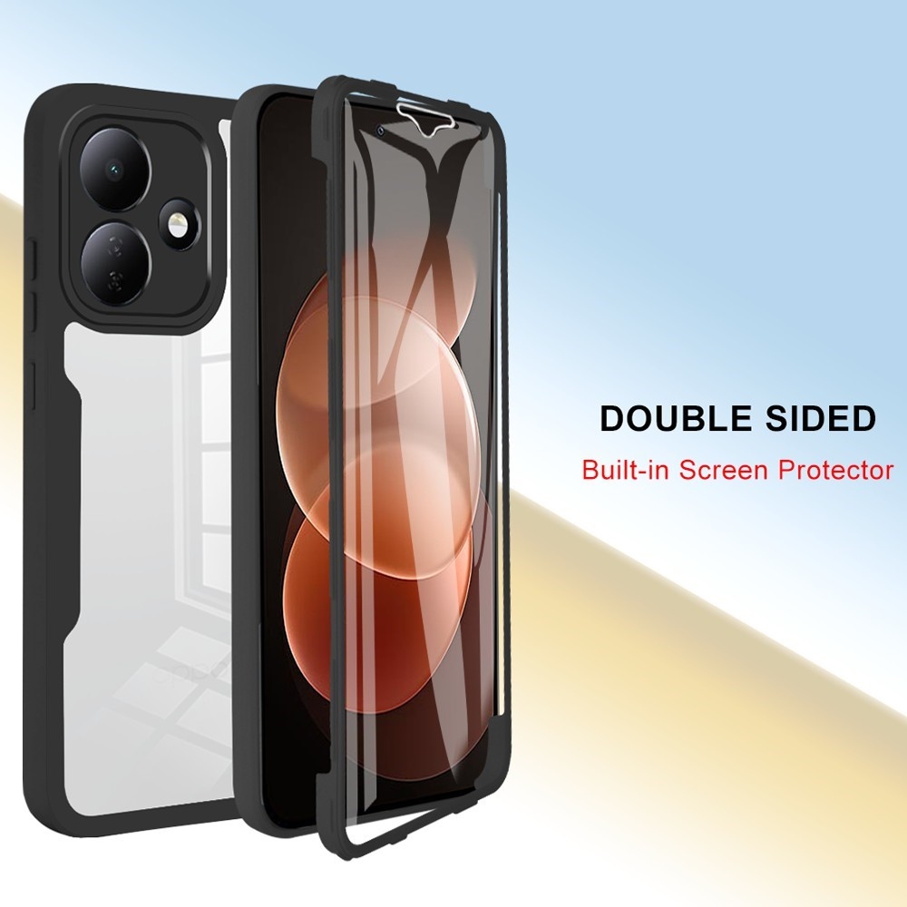 Akril gél tok kerettel a Xiaomi Redmi Note 17 Pro 5G kijelzőjének védelmére – fekete