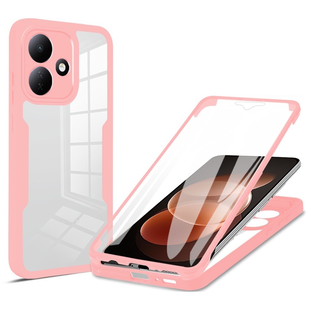 Akril gél tok kerettel a Xiaomi Redmi Note 17 Pro 5G kijelzőjének védelmére – rózsaszín