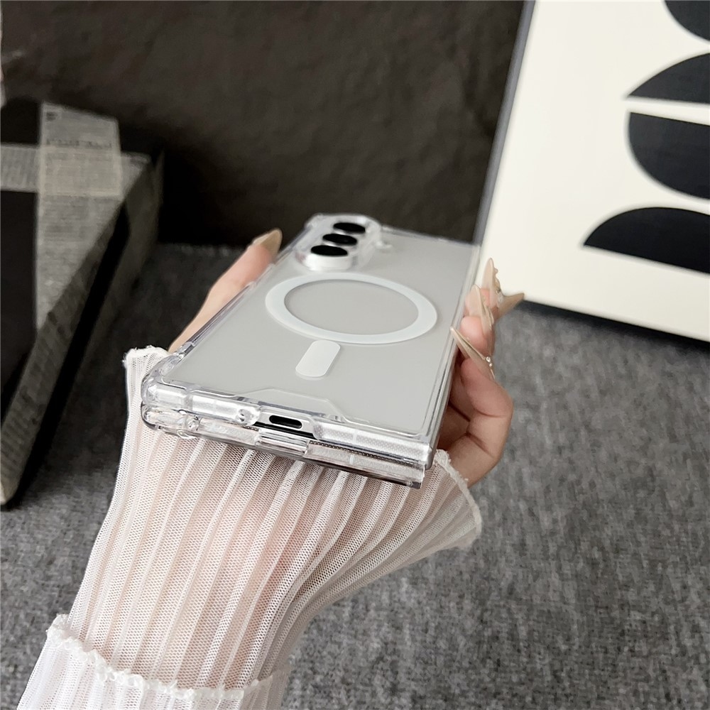 Acryle gél tok merev hátlappal és MagSafe-kompatibilis a Samsung Galaxy Z Fold8 Ultra 5G-hez – átlátszó