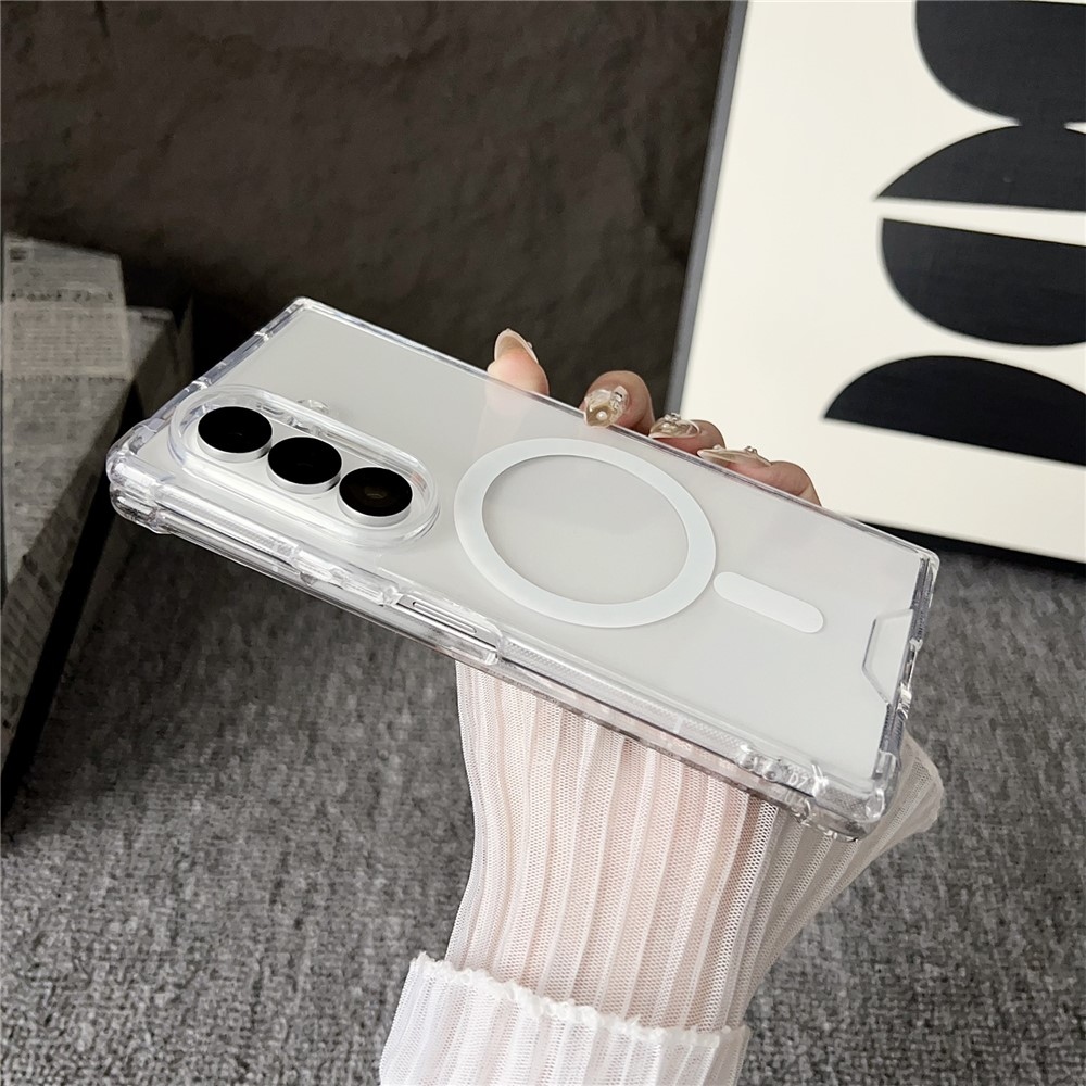 Acryle gél tok merev hátlappal és MagSafe-kompatibilis a Samsung Galaxy Z Fold8 Ultra 5G-hez – átlátszó