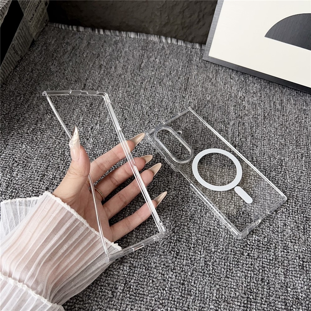Acryle gél tok merev hátlappal és MagSafe-kompatibilis a Samsung Galaxy Z Fold8 Ultra 5G-hez – átlátszó