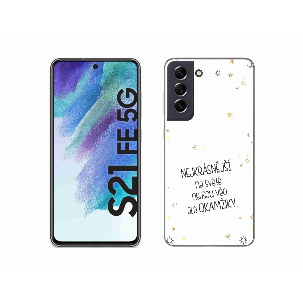 Gél borítás mmCase Samsung Galaxy S21 FE 5G - idézem 4 fehér háttér