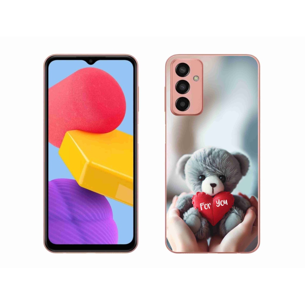 Gél borítás mmCase Samsung Galaxy M13 készülékhez - mackó a szerelmesek számára