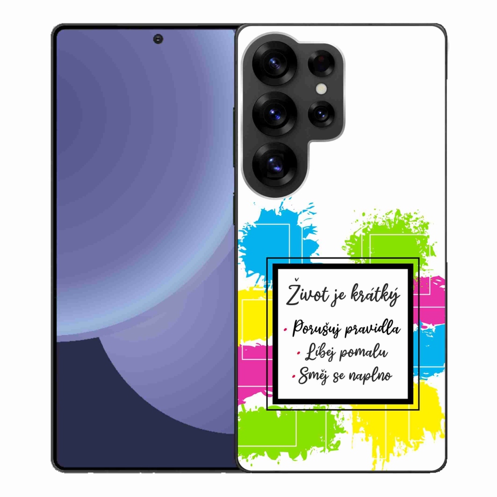 Gél borító mmCase Samsung Galaxy S25 Ultra - idézet 5 fehér háttér