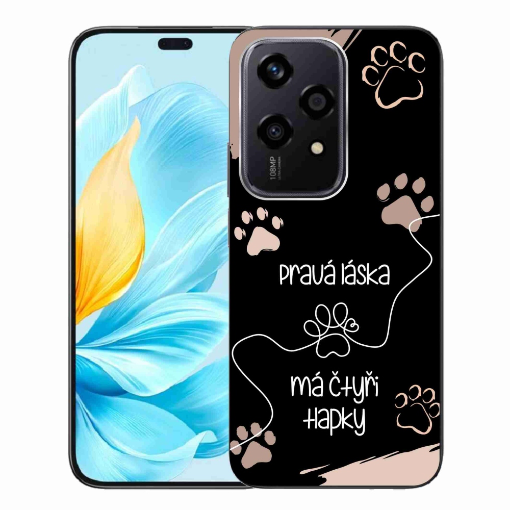 Zselés borító mmCase a Honor 200 Lite 5G készülékhez - kutyamotívum 1 fekete háttér