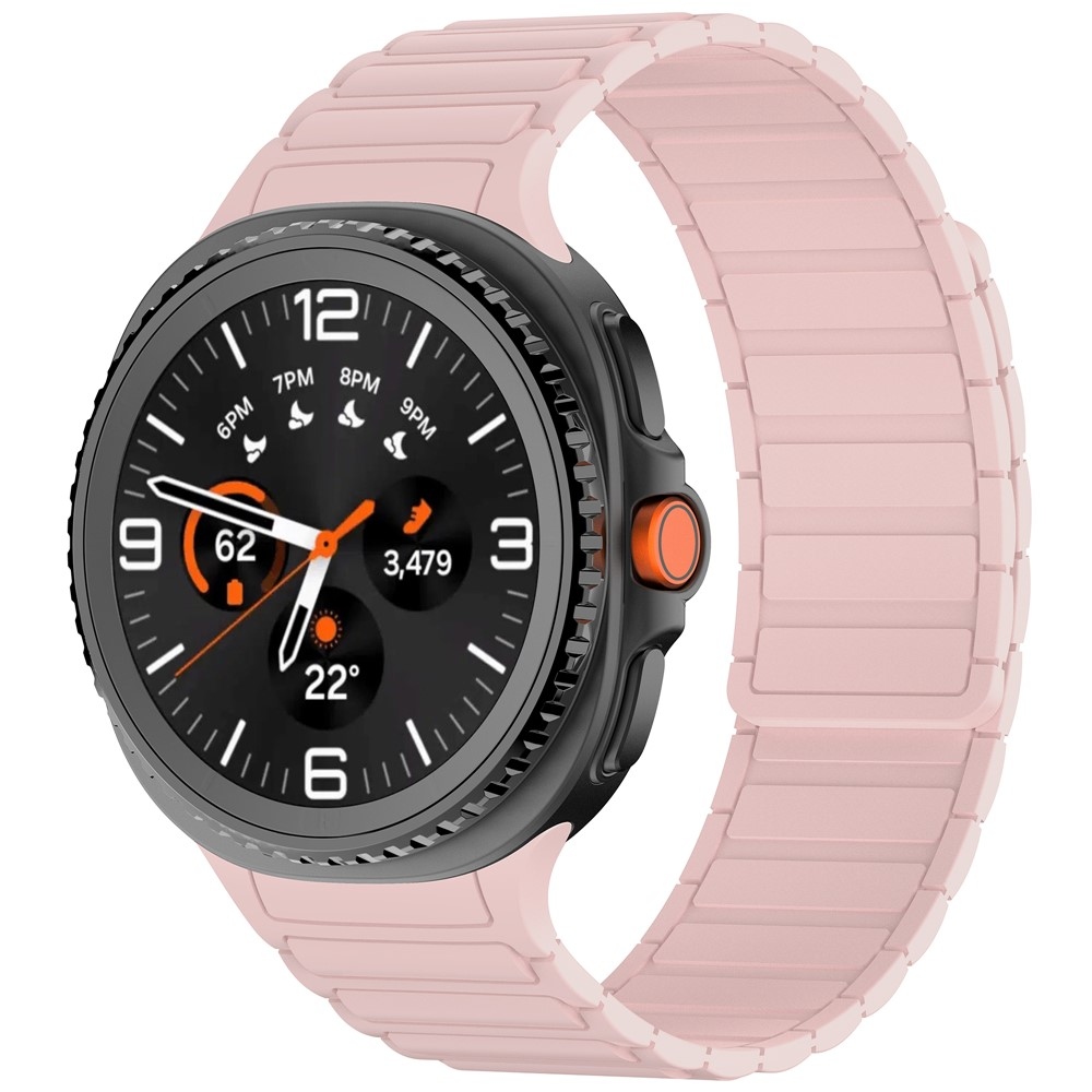 Adjust szilikon karkötő a Samsung Galaxy Watch8 Classic 46 mm-es/Watch8 44 mm-es/40 mm-es modellekhez – rózsaszín