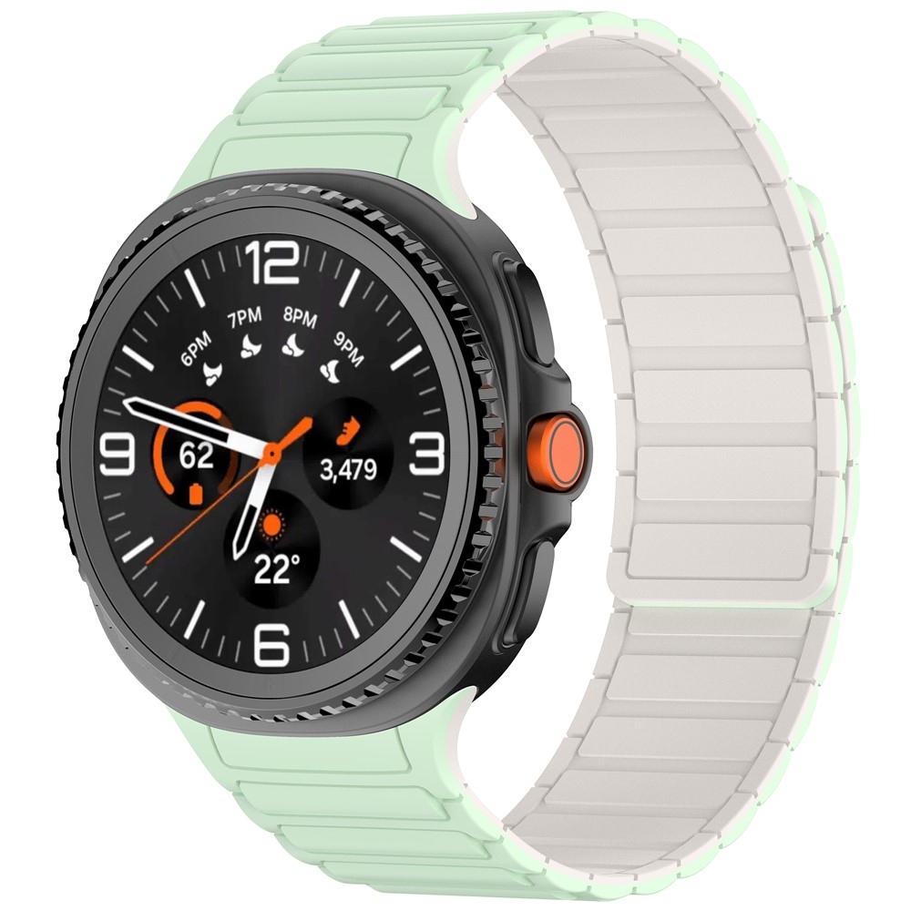 Adjust szilikon karkötő a Samsung Galaxy Watch8 Classic 46 mm-es/Watch8 44 mm-es/40 mm-es modellekhez – világoszöld