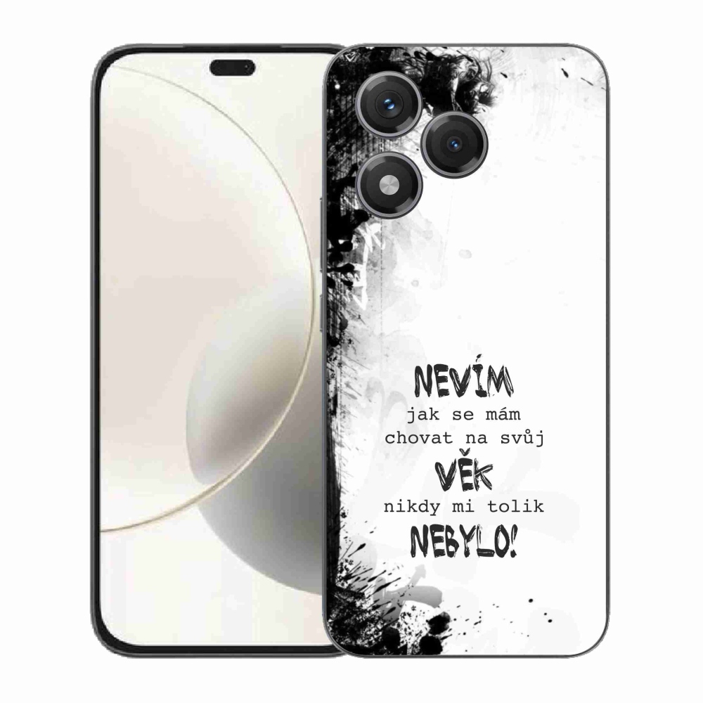 Gél borító mmCase a Honor 400 Lite-hoz - vicces szöveg 14 fehér háttér