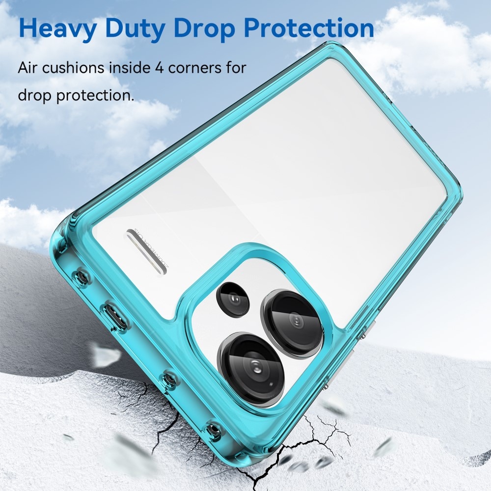 Gél tok fix hátlappal Xiaomi Redmi Note 13 Pro+ 5G - világoskék színű