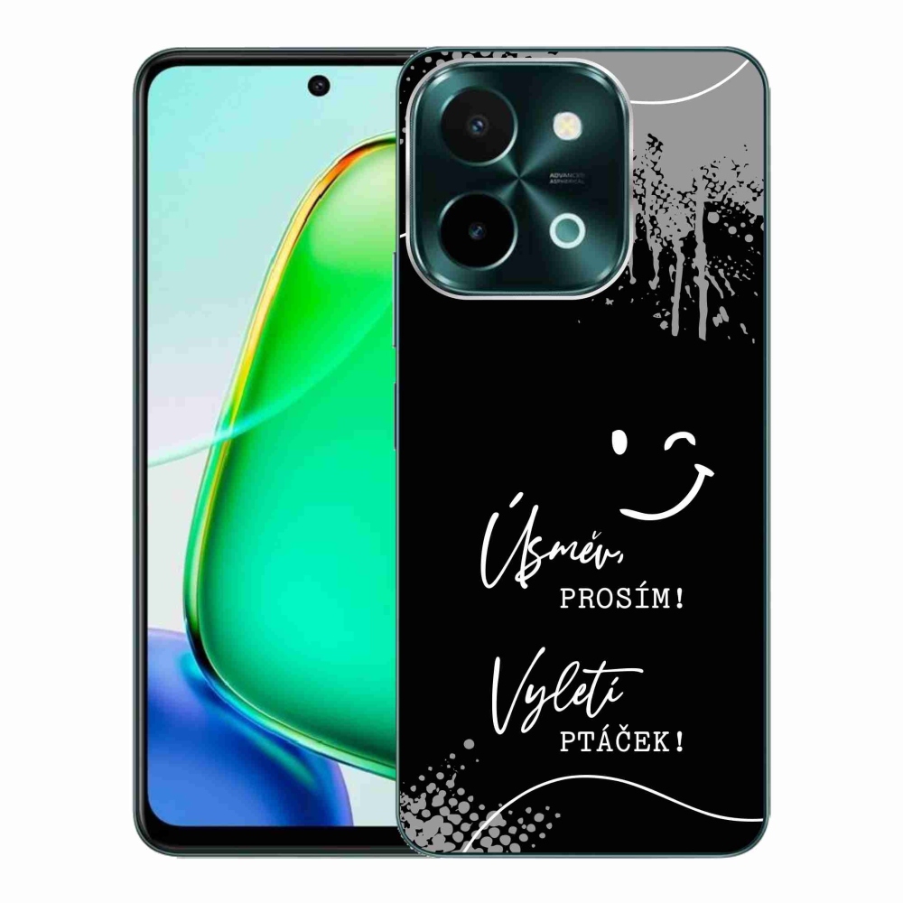 Gél borító mmCase a Vivo Y28-hoz - vicces szöveg 4 fekete háttérrel