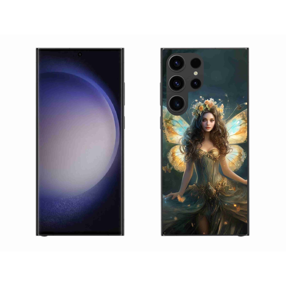 Gél borítás mmCase Samsung Galaxy S23 Ultra 5G - pillangó nőhöz