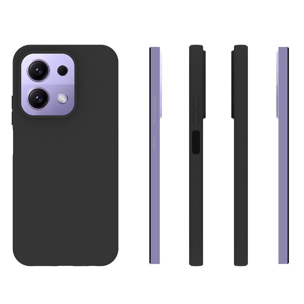 Matt zselés tok Xiaomi Redmi 15C 4G (171mm)/Poco C85 4G (171mm) - fekete