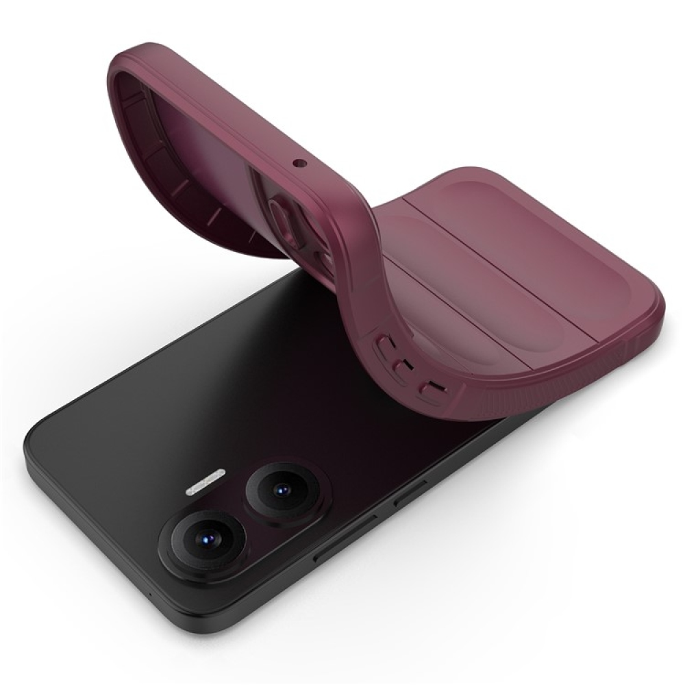 Rugg tartós zselés tok Xiaomi Poco F7 5G - bordó színben