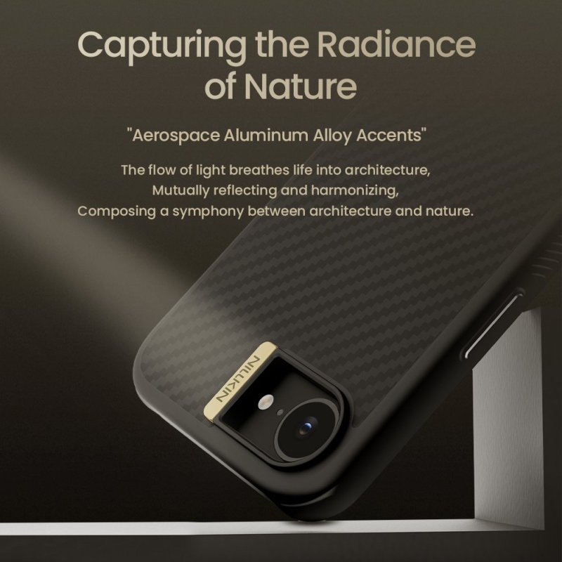 Nillkin Szintetikus szál PRO mágneses hátlap Apple iPhone 16e Arany