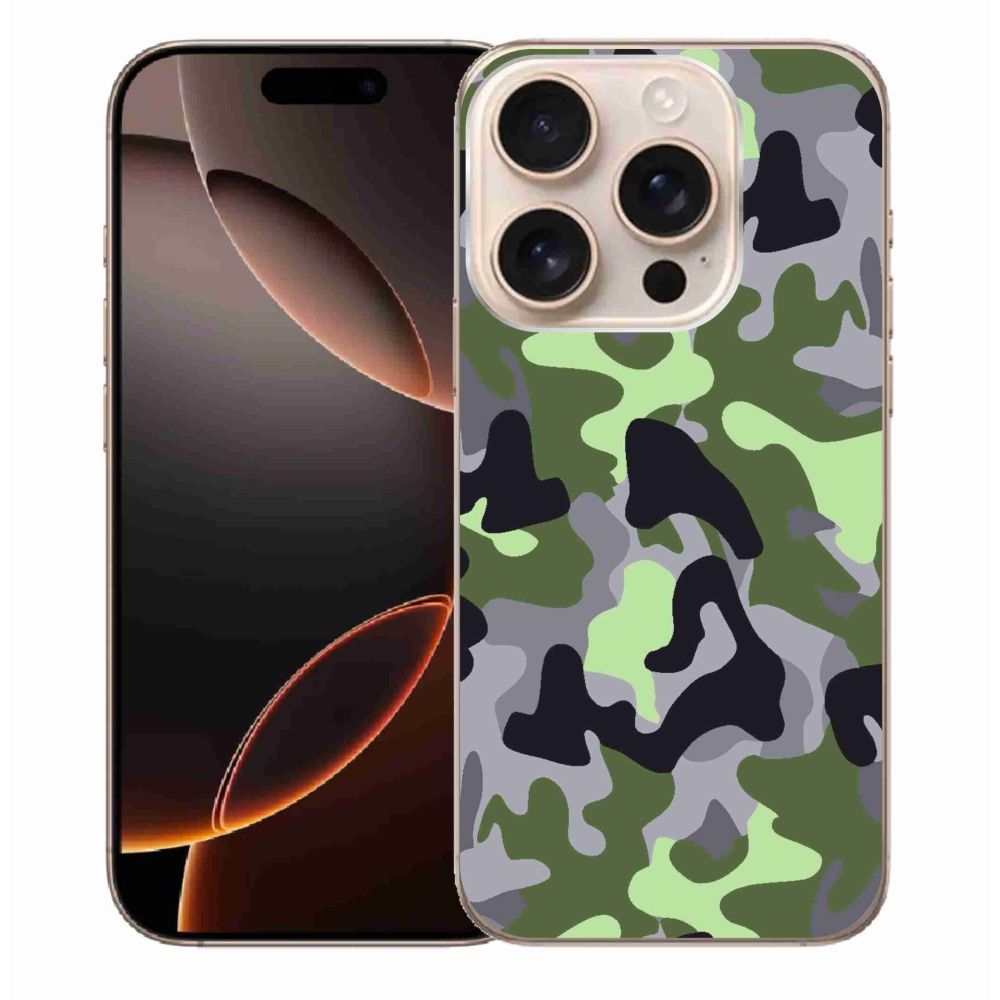 Zselés borítás mmCase iPhone 16 Pro Max készülékhez - terepszínű minta 7