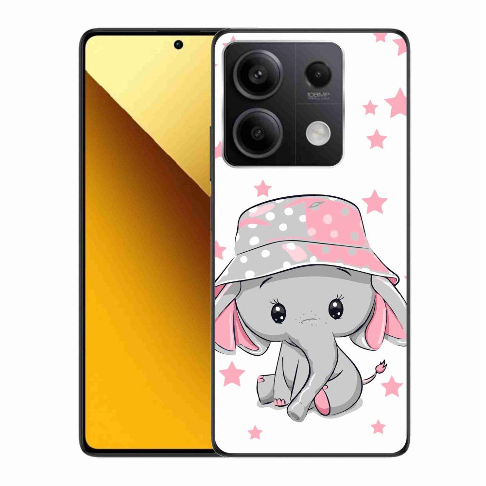 Gél borítás mmCase a Xiaomi Redmi Note 13 5G-hez - rózsaszín elefánt