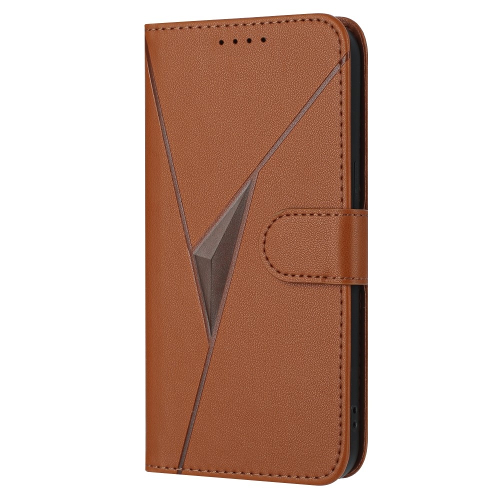 Háromszögek könyv tok a Vivo V50 Lite 4G/5G-hez - barna