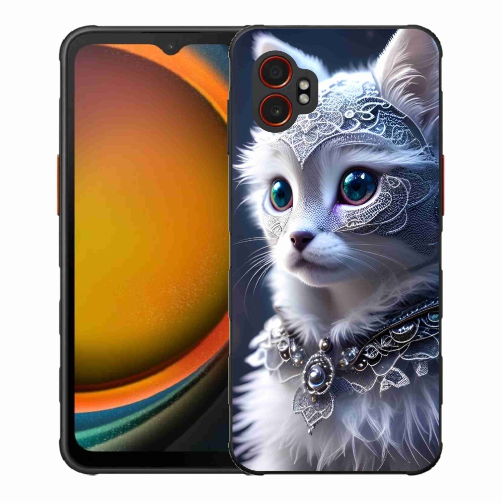 Zselés borítás mmCase Samsung Galaxy Xcover 7 Pro - fehér macska