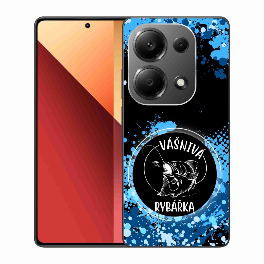 Gél borítás mmCase a Xiaomi Redmi Note 13 Pro 4G/Poco M6 Pro - szenvedélyes halász fekete háttérrel