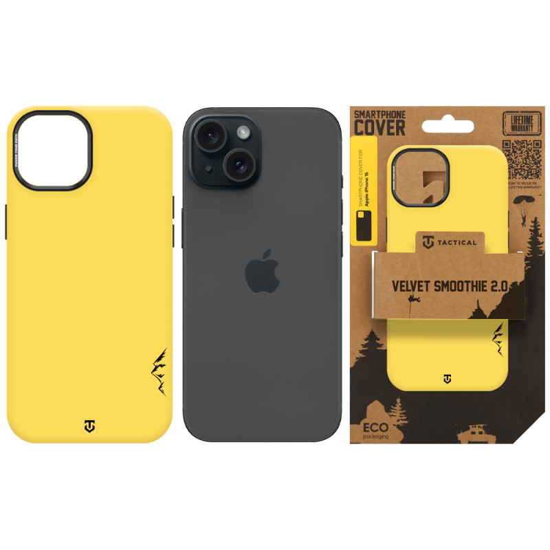 Tactical MagForce Velvet Smoothie 2.0 tok az Apple iPhone 15-hez, banánszínű