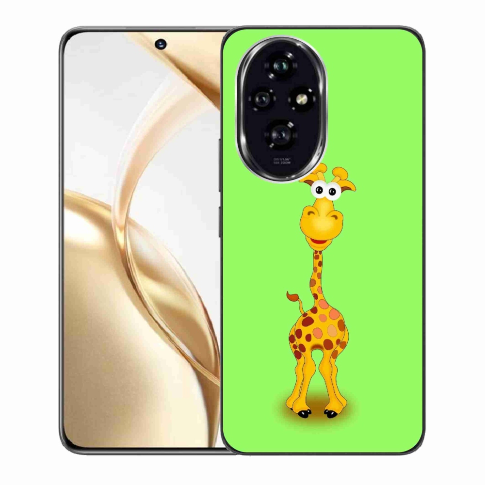 Zselés borító mmCase a Honor 200 5G számára - rajzfilm zsiráf
