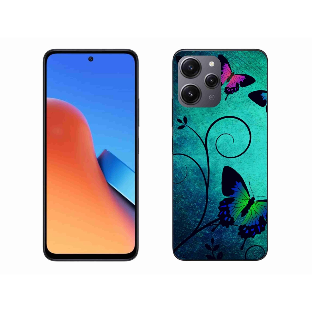 Gél borítás mmCase a Xiaomi Redmi 12-hez - színes pillangók