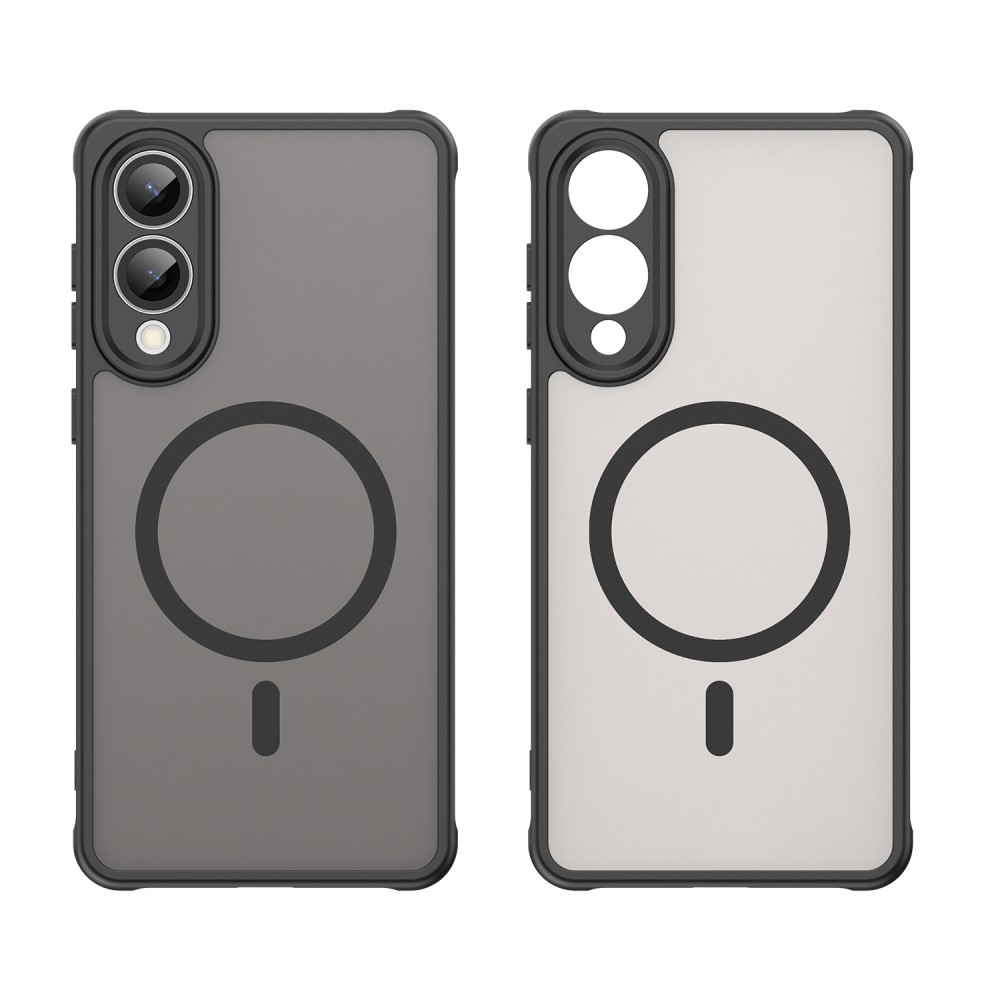 Matta zselés tok MagSafe tok Samsung Galaxy S25 Edge készülékhez - fekete