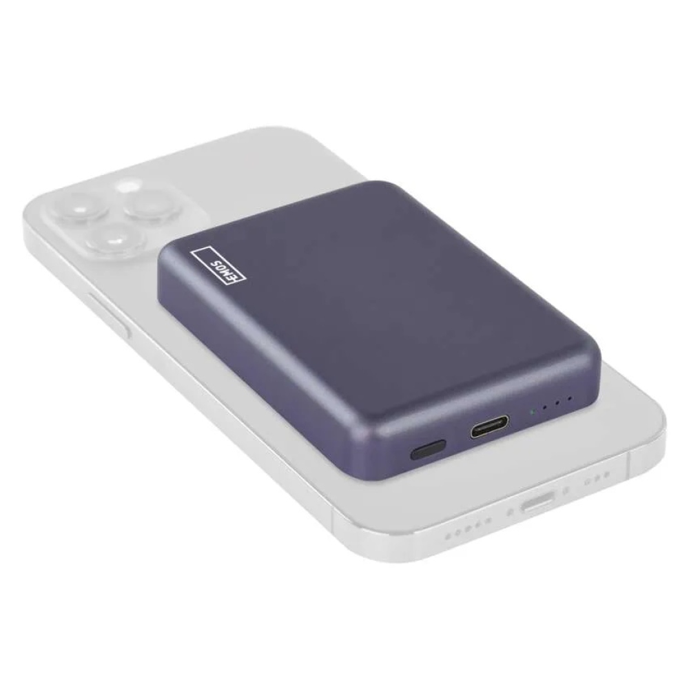 Powerbank EMOS WI 522, 5000 mAh, 20 W+vezeték nélküli - kék