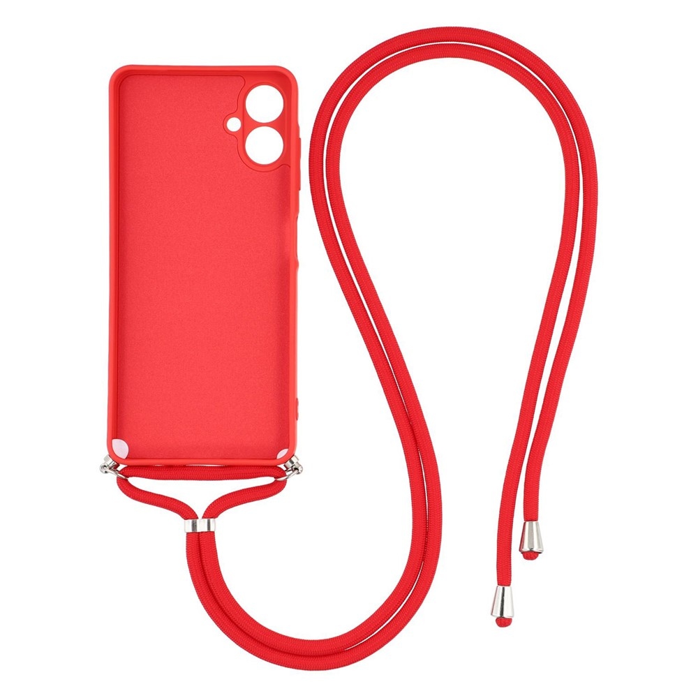 Bélés zselés tok húzózsinórral Samsung Galaxy A07 4G - piros