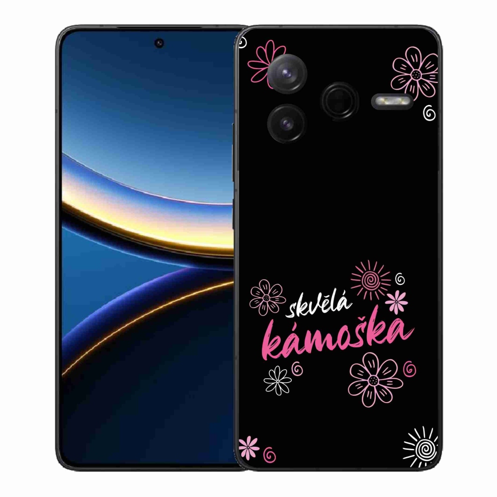 Gél borító mmCase a Xiaomi Poco F7 Pro - nagyszerű haver fekete háttérrel