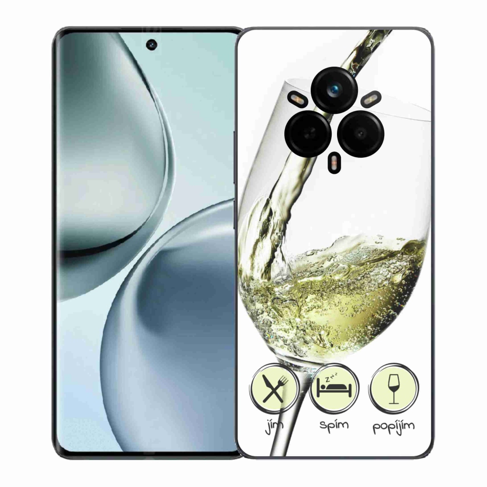 Gél borítás mmCase a Realme 14 Pro 5G-re - borospohár fehér