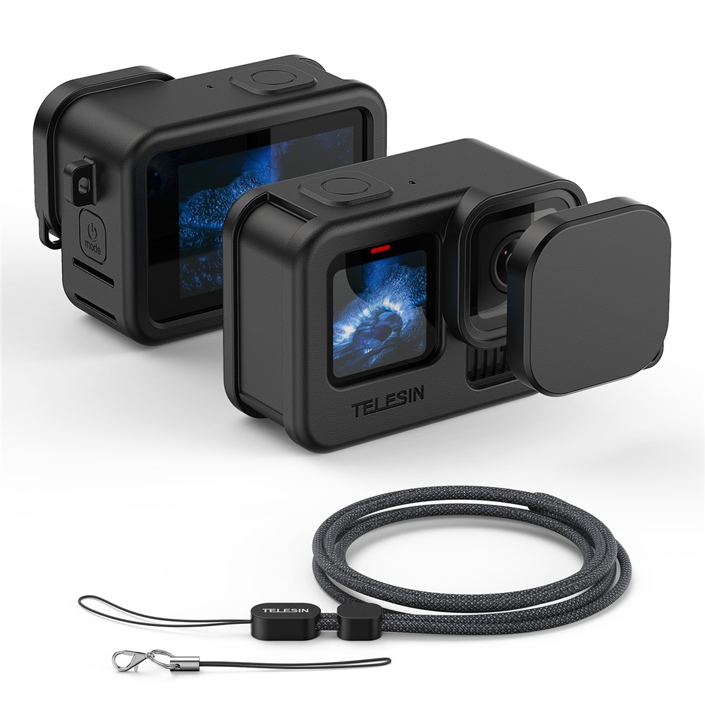 TELESIN szilikon védőtok lencsevédővel GoPro Hero 13/12/11/10/9 kamerákhoz