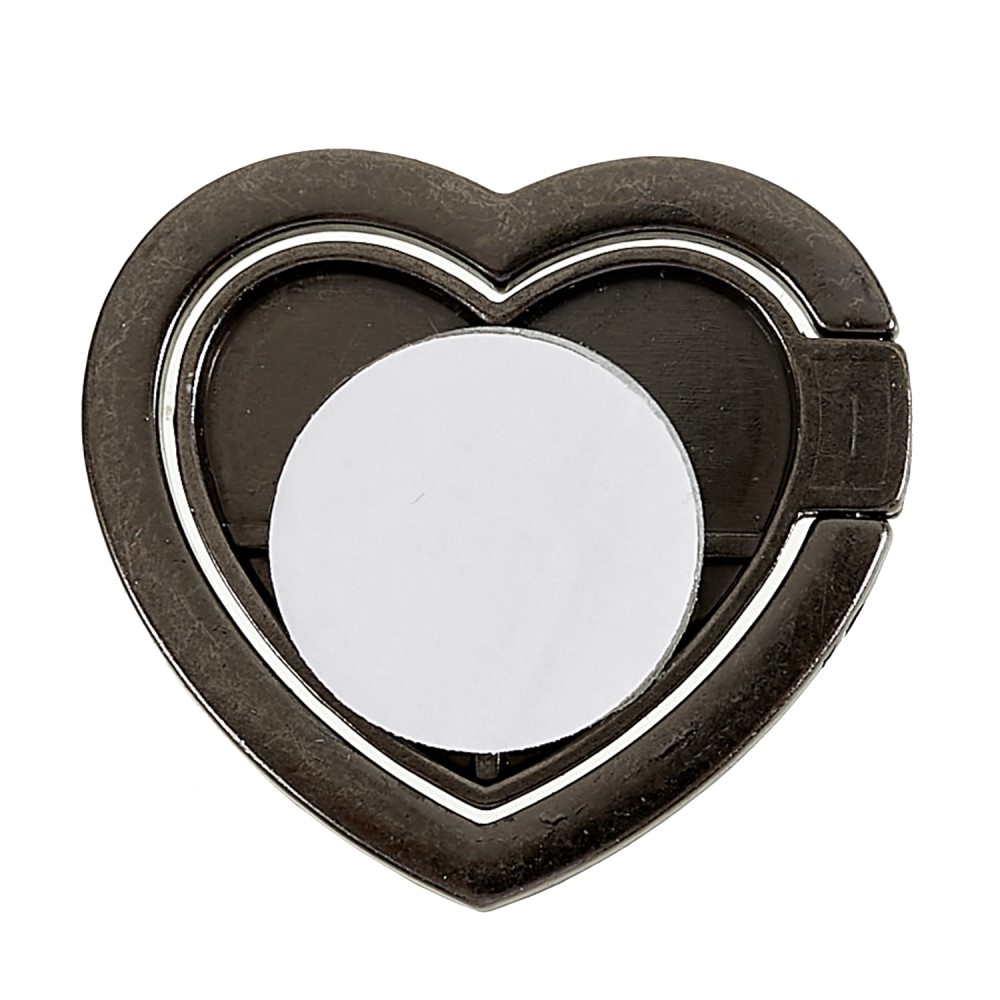 Szív tükör ujjtartó mobiltelefonhoz - zöld