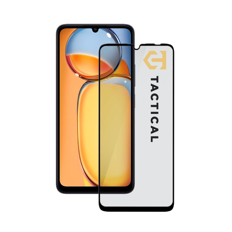 Taktikai üvegpajzs 5D üveg a Xiaomi Redmi 13C 4G/5G/ Poco C65 Fekete számára