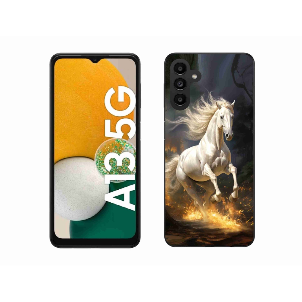 Zselés borítás mmCase Samsung Galaxy A13 5G - fehér ló 2