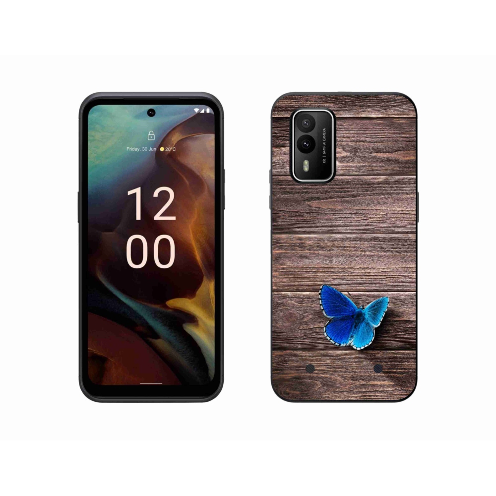 Zselés borítás mmCase a Nokia XR21 készülékhez - kék pillangó 1