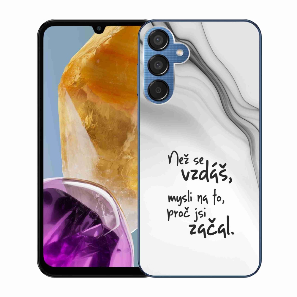 Gél borítás mmCase Samsung Galaxy M15 5G - idézet 2 fehér háttér