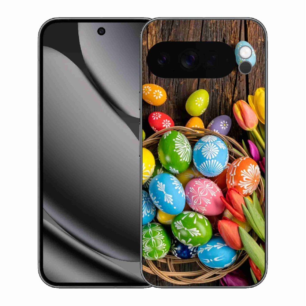 Zselés borítás mmCase a Google Pixel 10 Pro XL számára - Húsvéti tojások