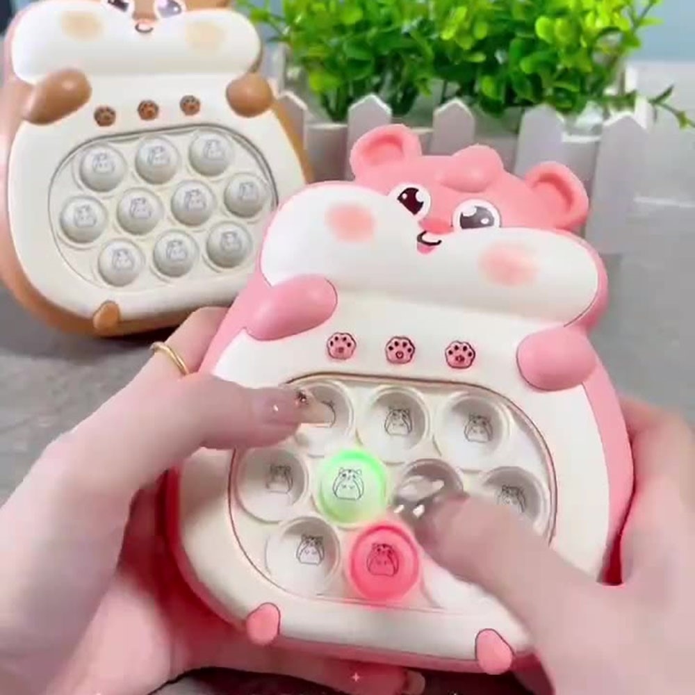 Elektronikus reakciójáték buborékpanellel gyerekeknek - rózsaszín