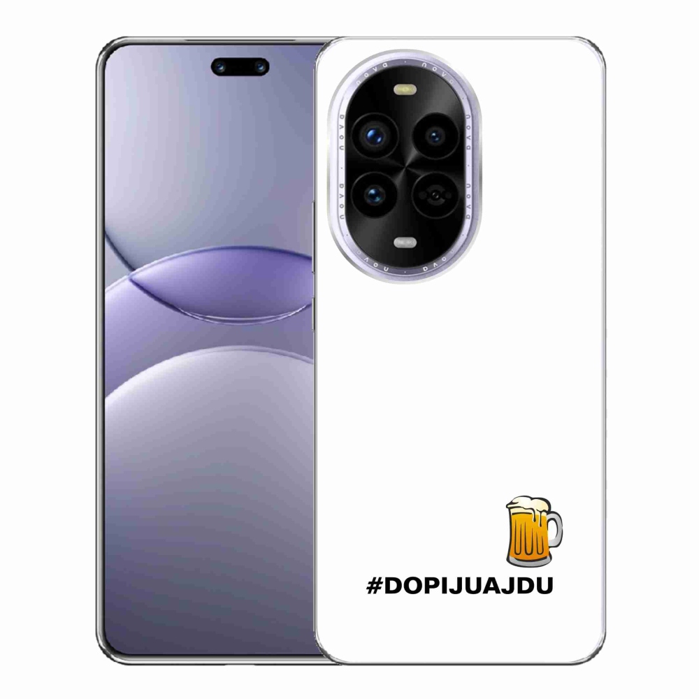 Gél borítás mmCase a Huawei Nova 13 Pro 5G számára - sör motívum 1 fehér háttér